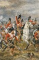 La charge des Royal Scots Greys à Waterloo soutenu par un régiment de Highland Robert Alexander Hillingford scènes de bataille historiques